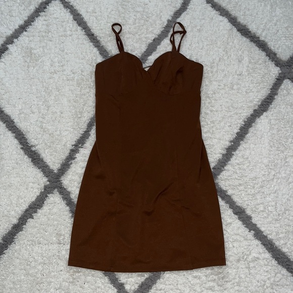 la hearts brown dress Paris Georgia Heart Dress in Chocolate Chocolate / XS